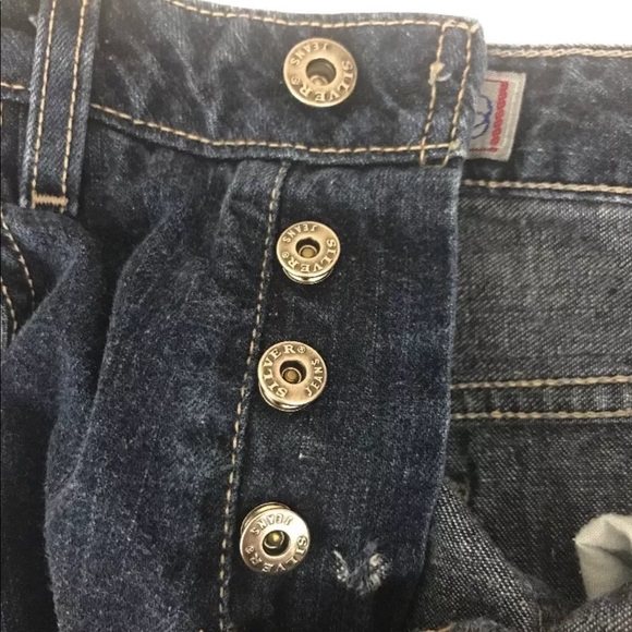 Button Fly flare mid rise 26-35 silver jeans - Picture 2 of 8